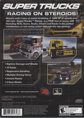 Super Trucks Racing box cover back